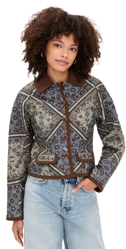 Hill House Home The Dax Jacket Equestrian Scarf/Olive