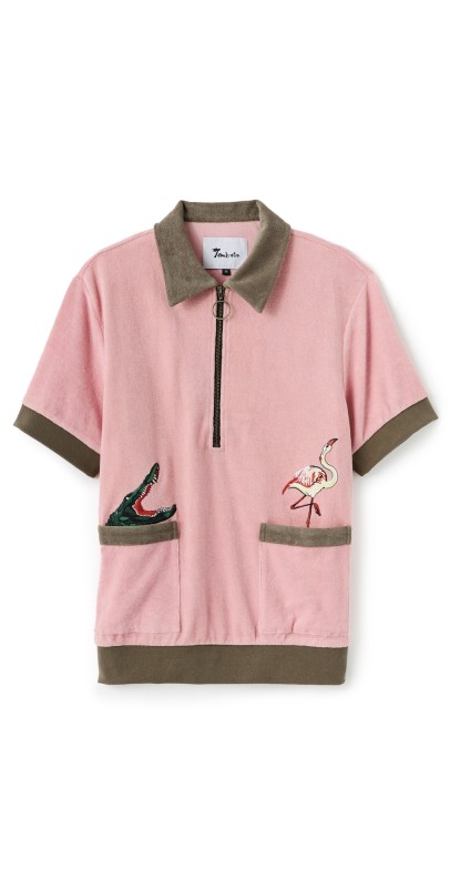 Tombolo 'Flamingo Tartare' Cabana Shirt Pink