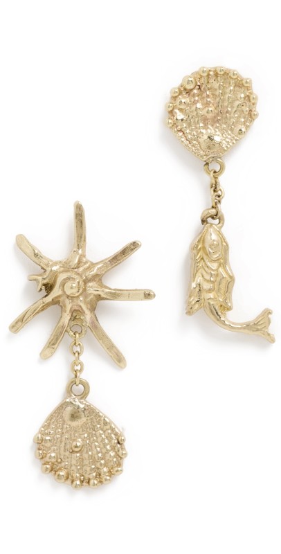ALÉMAIS Reverie Assymetric Drop Earrings Gold