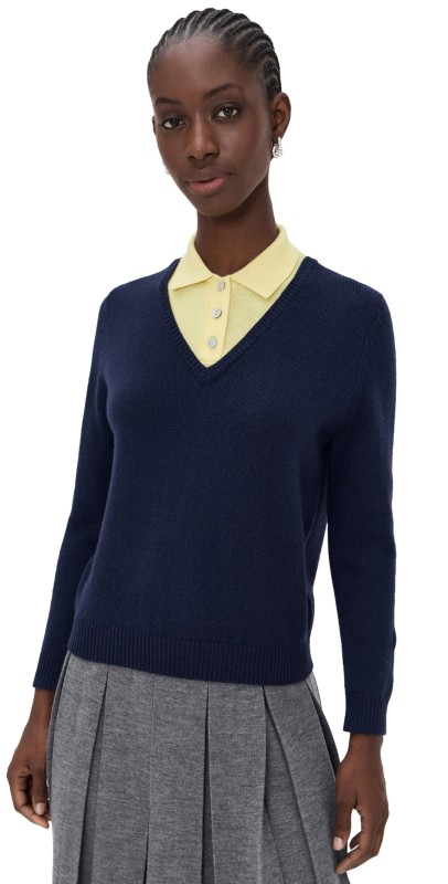 Sandy Liang Wesley Sweater Navy