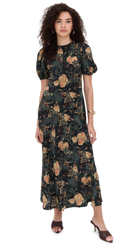 Ulla Johnson Ines Puff Sleeve Midi Dress Nuit