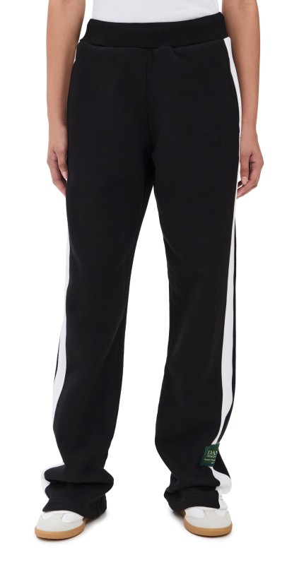 DANZY Fleece Straight Leg Sweatpants Black