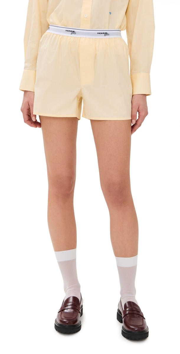 HOMMEGIRLS 70s Pocket Boxer Shorts Yellow