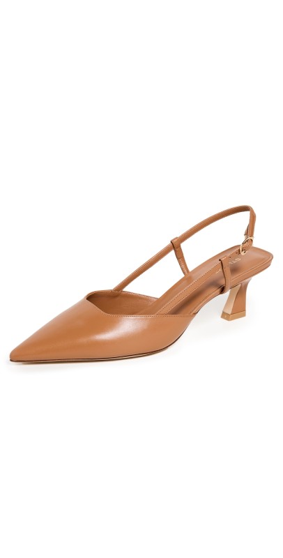 Stuart Weitzman Vinnie Slingback Heels 50mm Macchiato
