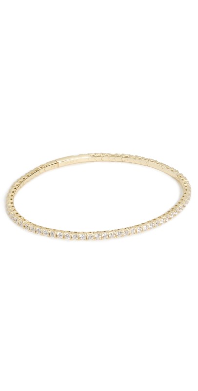 SHASHI Diamond Tennis Bangle Gold