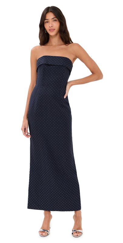 Shoshanna Liza Dress Navy/Silver