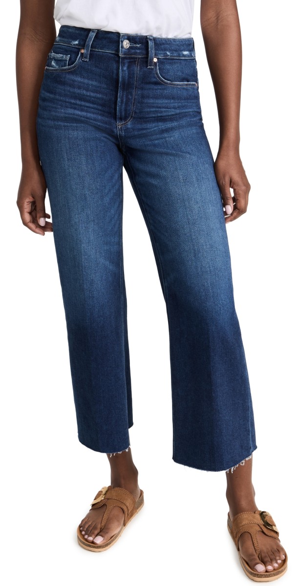 PAIGE Anessa Jeans with Raw Hem Emotion Distressed