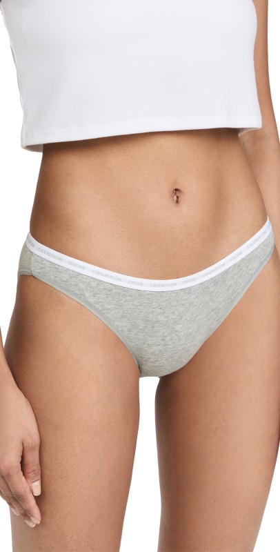 Calvin Klein Underwear One Cotton Singles Bikini Panties Heather Grey