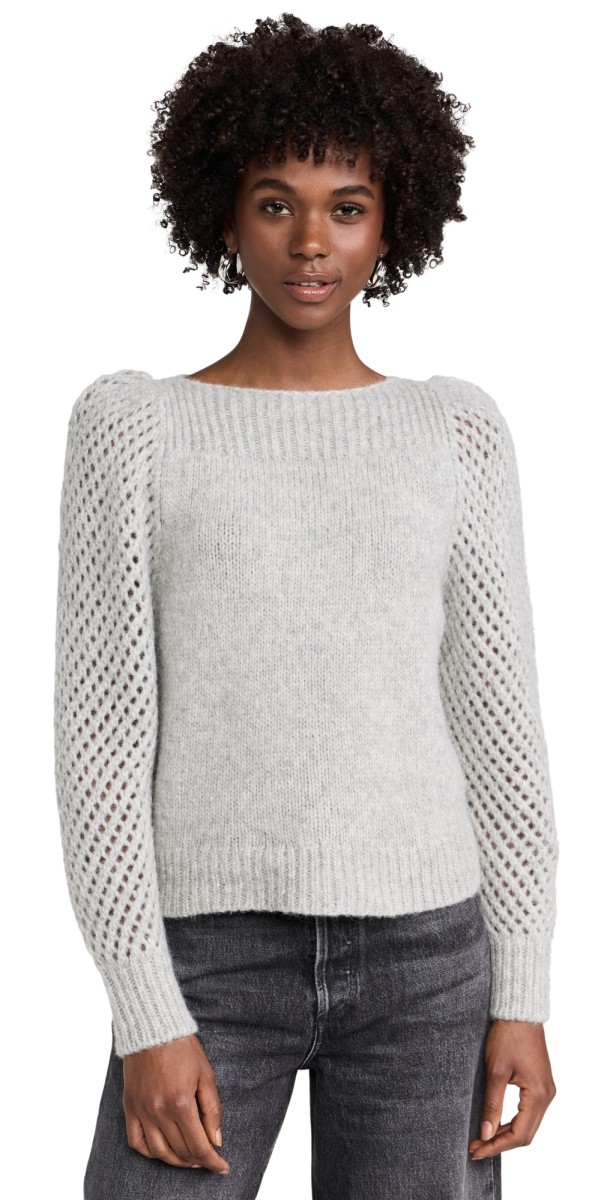 LoveShackFancy Alpaca Rosie Pullover Grey
