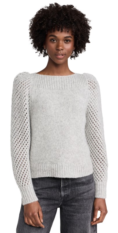 LoveShackFancy Alpaca Rosie Pullover Grey