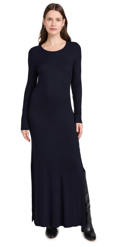 Les Tien Lily Long Sleeve Dress Navy
