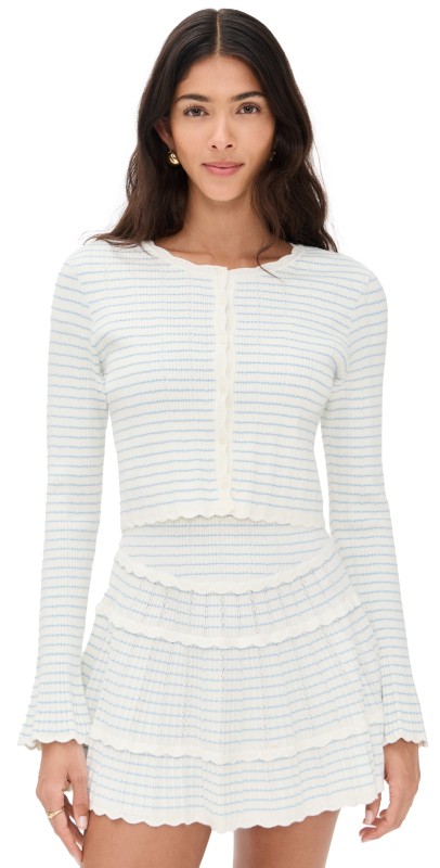 LoveShackFancy Media Cardigan Sailor Stripes