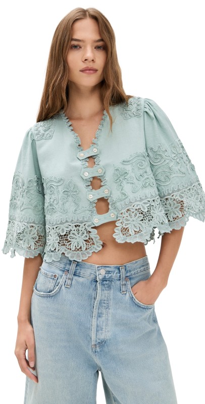 Sea Iyla Soutache Top Blue