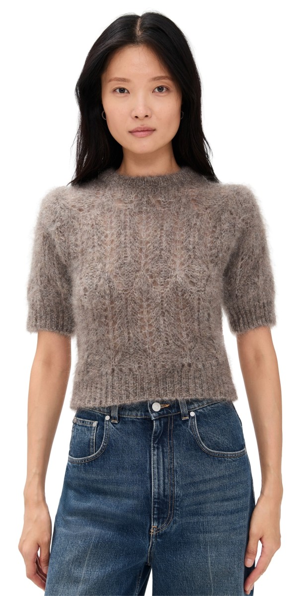 Citizens of Humanity Odette Puff Sleeve Pullover Mushroom