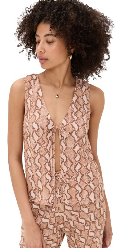 MINKPINK Koa Tie Top Snake