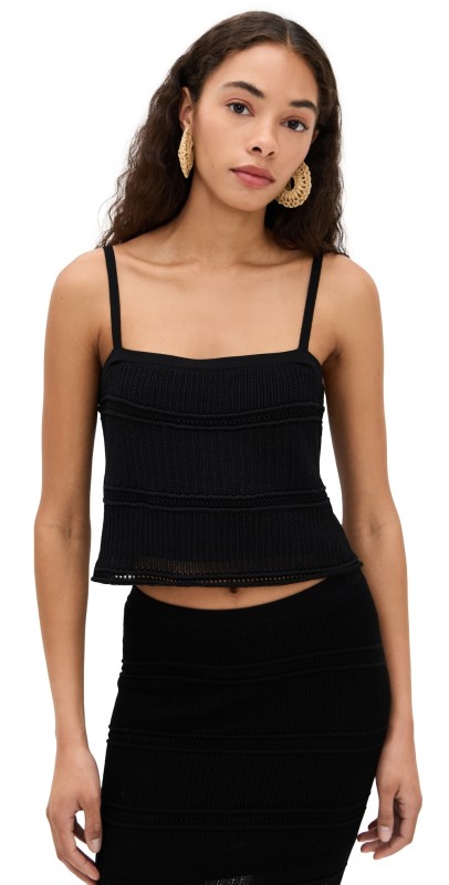 Z Supply Fernanda Crochet Tank Black