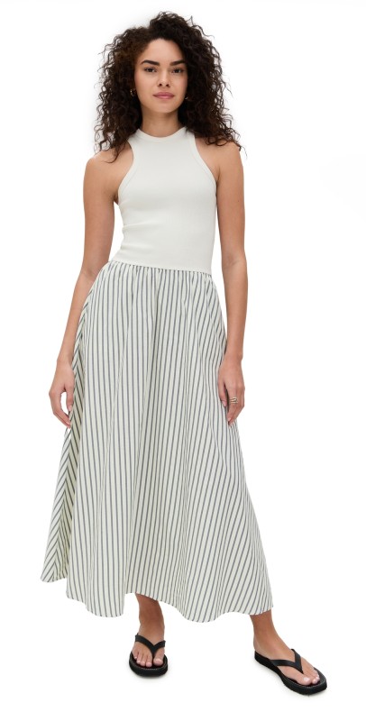 LNA Hart Dress Grey Stripe