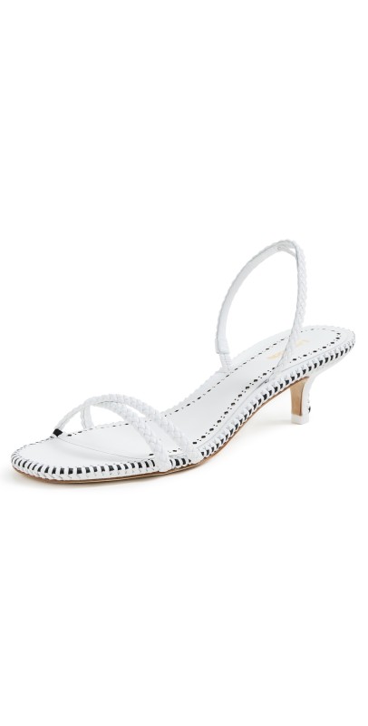 Larroudé Mini Annie Sandals White/Black