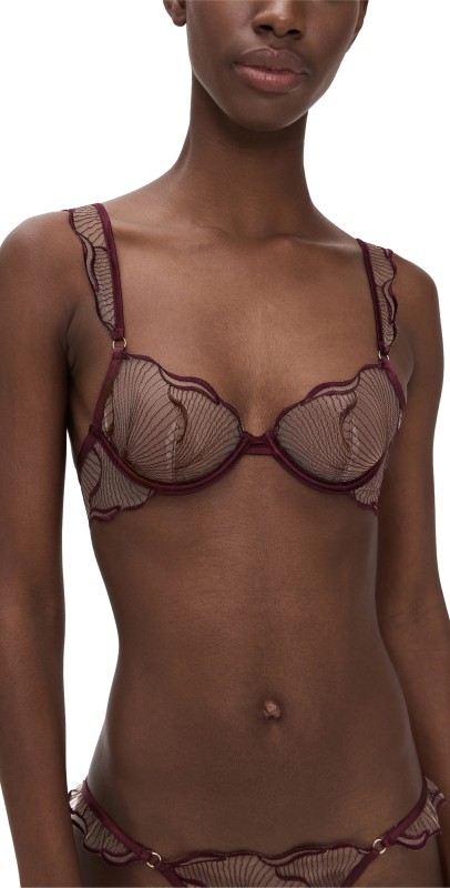 Bluebella Marabel Wired Bra Cherry Lacquer/Sheer