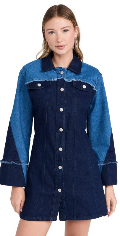 ALOHAS Veden Dress Bicolor Denim