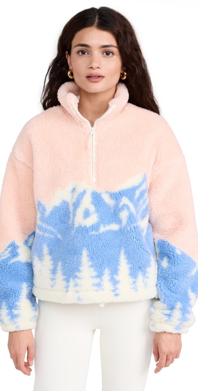 Beach Riot Leona Sherpa Pullover Alps