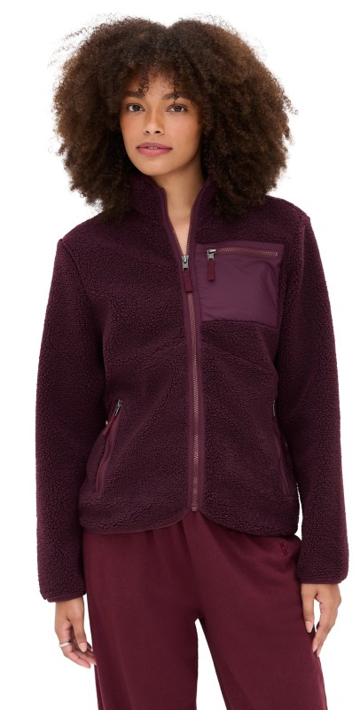 Splits59 Harris Sherpa Jacket Dark Cherry