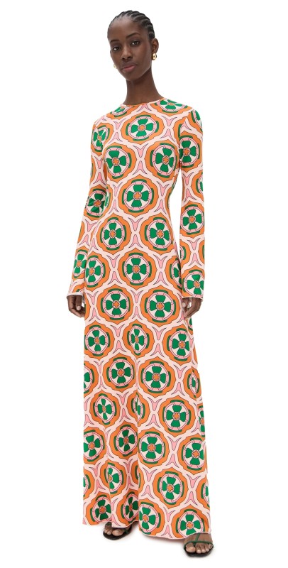 Eywasouls Malibu Damnia Backless Dress Retro Radiance