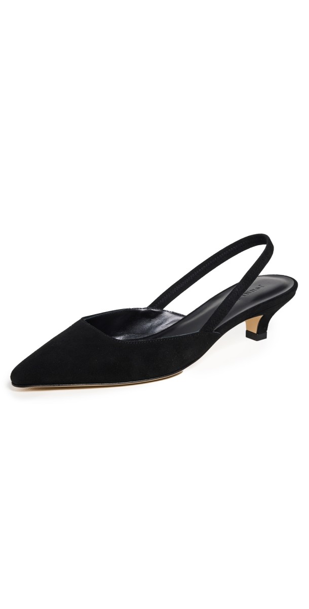 Jenni Kayne Suede Kitten Heels Black