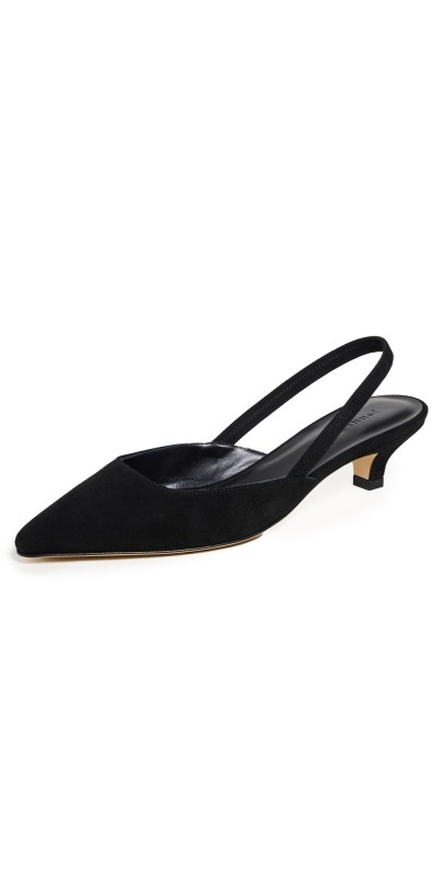 Jenni Kayne Suede Kitten Heels Black