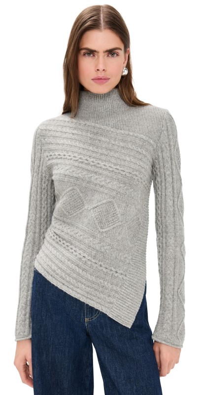 STAUD Sidney Sweater Heather Grey