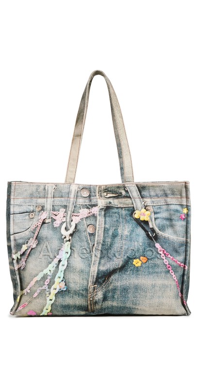 Acne Studios Tote Bag Mid Blu