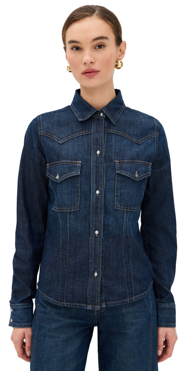 TWP Mustang Sally Button Down Dark Wash