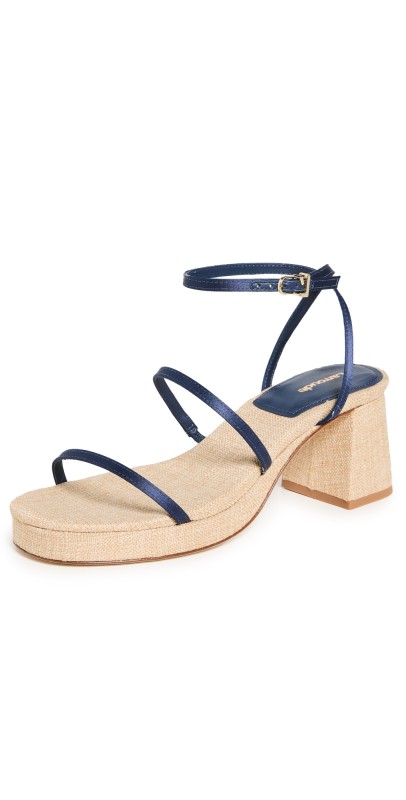 Larroudé Gio Sandals Navy