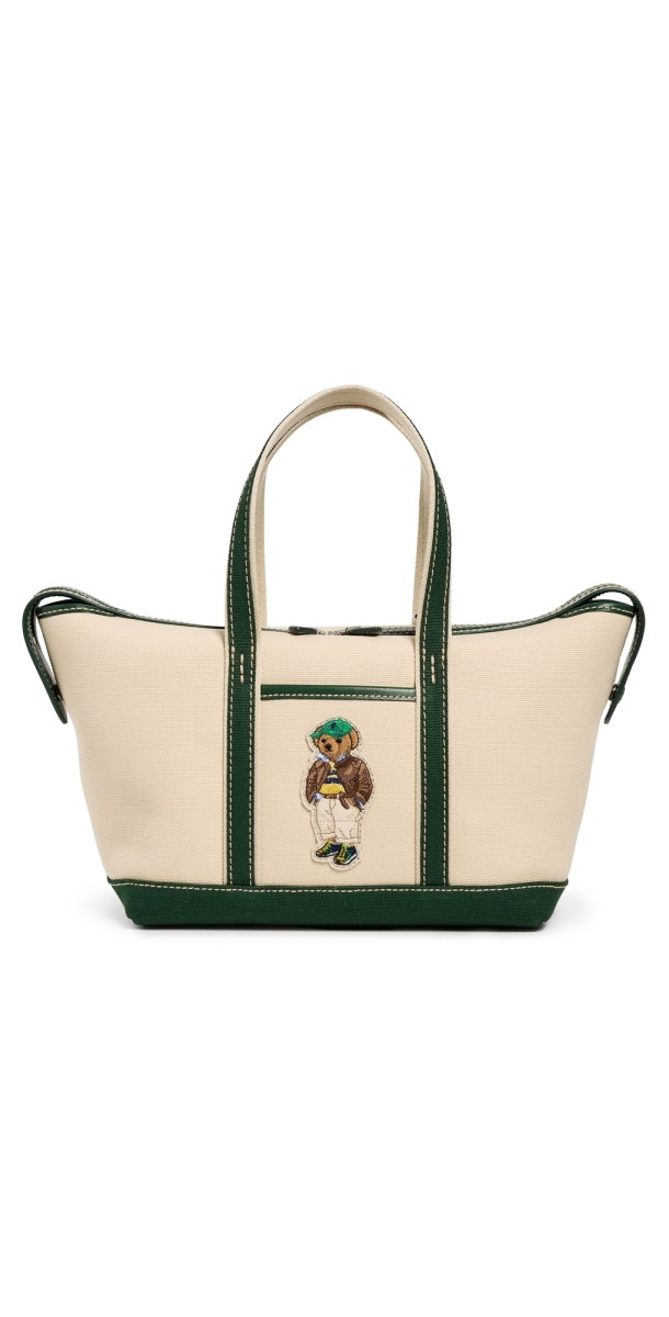 Polo Ralph Lauren Polo Bear Canvas Mini Shopper Tote Ecru/Northwest P