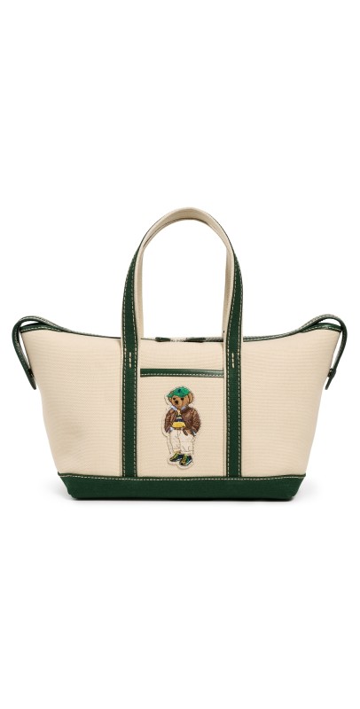 Polo Ralph Lauren Polo Bear Canvas Mini Shopper Tote Ecru/Northwest P