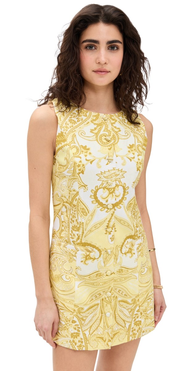 Hemant and Nandita Mini Dress Light Yellow