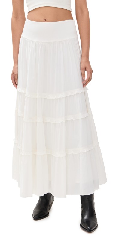 Reformation Evelina Skirt Ivory