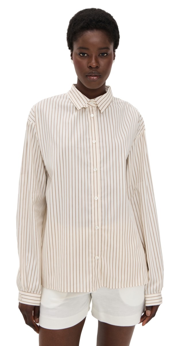 Simonett Stripe Oversized Blouse Brow