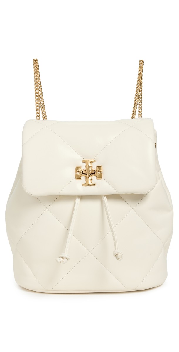 Tory Burch Kira Diamond Quilt Mini Backpack Warm Whit