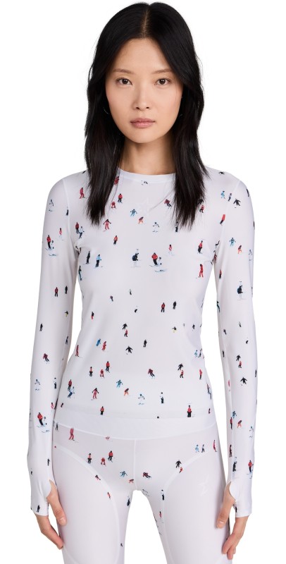Perfect Moment Perfect Long Sleeve Active Tee Dede Ski Print