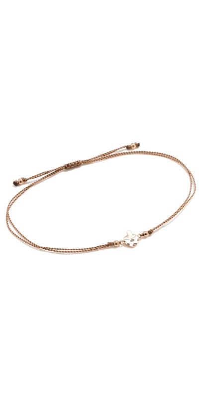 Zoe Chicco 14k Gold Midi Bitty Mushroom Cord Bracelet 14k Yellow Gold