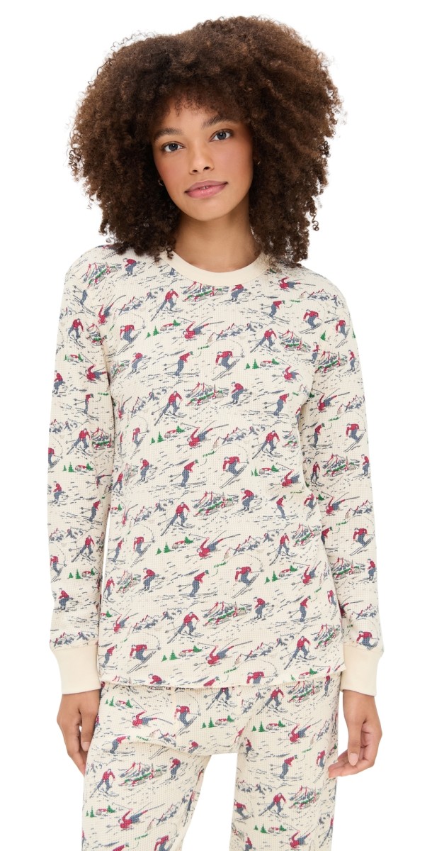 THE GREAT Outdoors The Classic Crew Thermal Slopeside Print