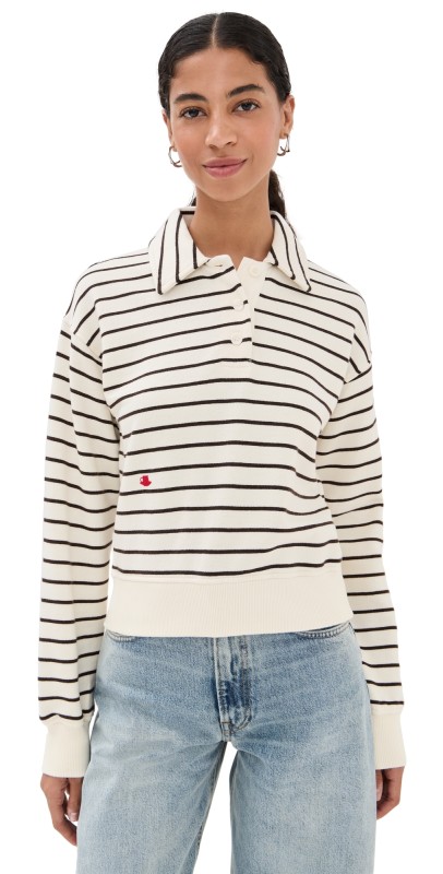 JW Anderson Polo Sweatshirt Off White/Brown