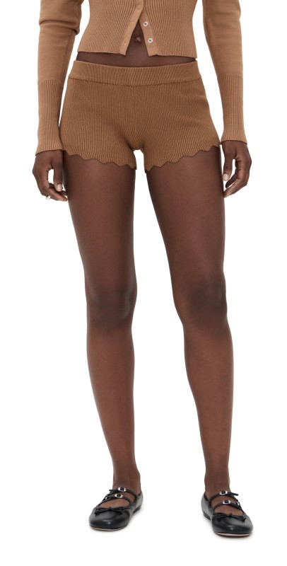 Lioness Dollhouse Knit Shorts Mocha Mousse
