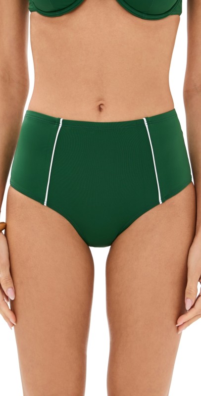 STAUD Marina Bikini Bottoms Jungle/White