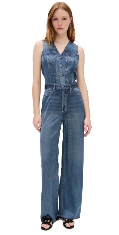 rag & bone Miramar Satin Sleeveless Jumpsuit Avalon