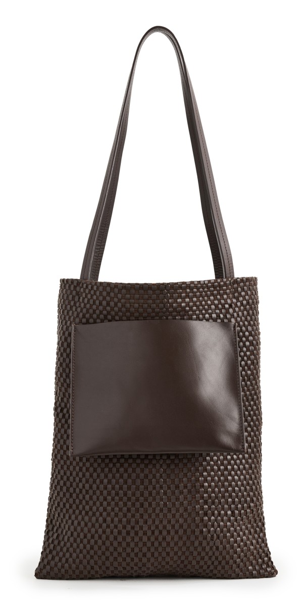 St. Agni Lattice Contrast Tote Coff