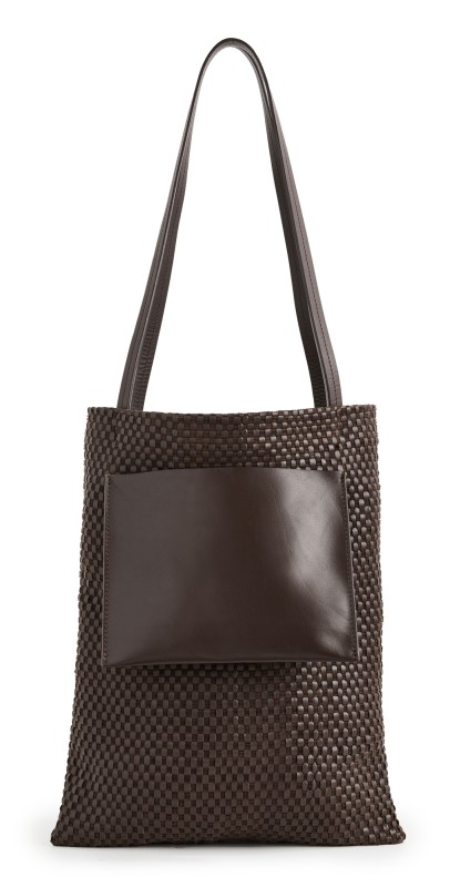 St. Agni Lattice Contrast Tote Coff