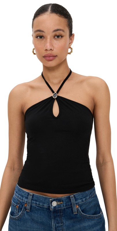 Reformation Juniper Knit Top Black