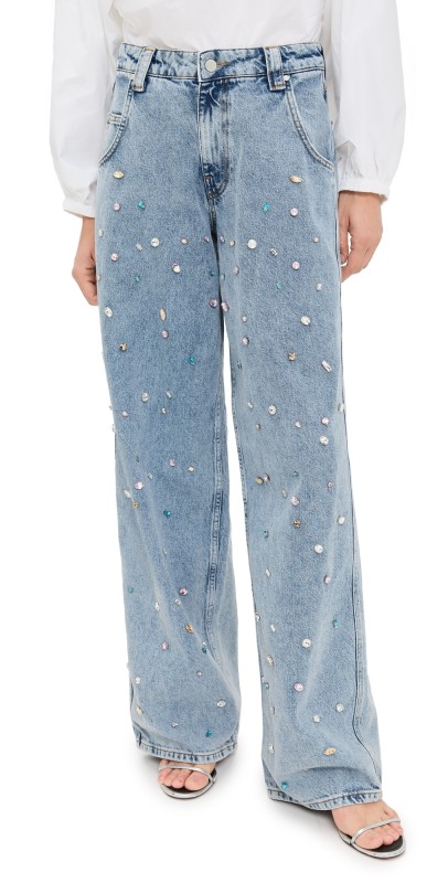 ESSENTIEL ANTWERP Higg Rhinestone Jeans Lake Blue